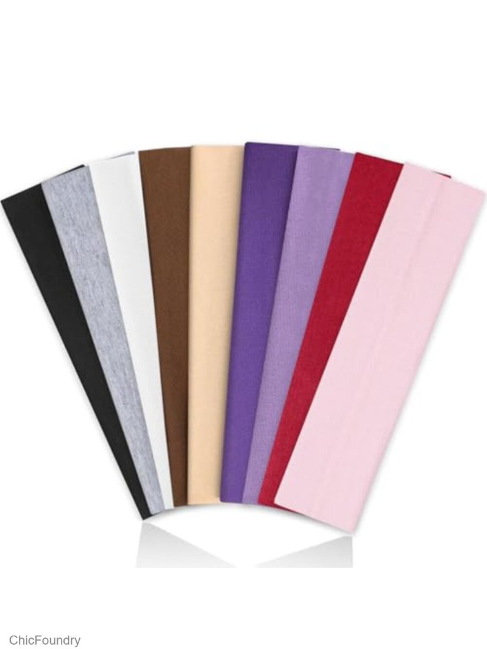 Non Slip Stretchy Fabric Headbands for Women, 9 Pack Yoga Sports Hair Bands
